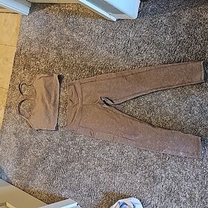 STUNNING OFFLINE BY AERIE LEGGINGS BROWN MARLE WORKOUT SET